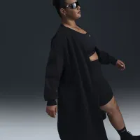 Nike Sportswear Phoenix Fleece женская оверсайз Long Cardigan (большие размеры) цвет черный