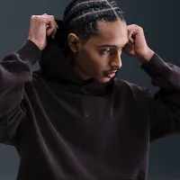 Nike Solo Swoosh мужские French Terry Pullover Толстовка с капюшоном цвет черный