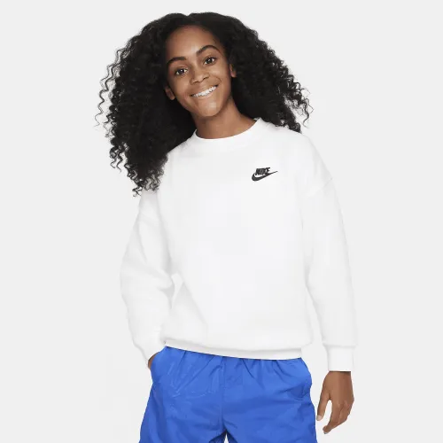 Nike Sportswear Club Fleece Big детские оверсайз свитшот цвет белый