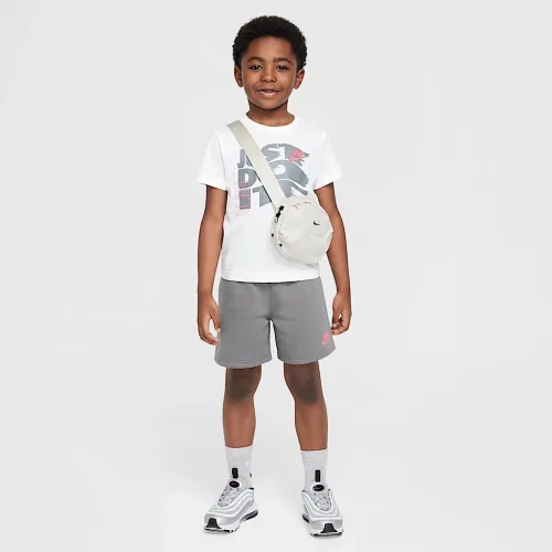 Nike Sportswear Little дитячі On the Move 2-Piece French Terry шорти комплект колір сірий