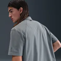 Nike 24.7 PerfectStretch чоловічі Dri-FIT Short-Sleeve Button-Down Top колір сірий