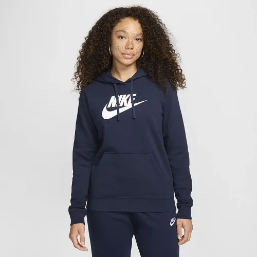 Nike Sportswear Club Fleece женская Logo Pullover Толстовка с капюшоном синий