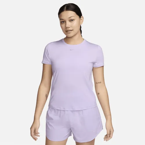 Nike One Classic женская Dri-FIT Short-Sleeve Top цвет фиолетовый