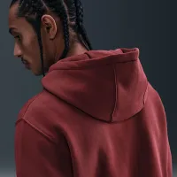 Nike Club мужские Full-Zip Fleece Толстовка с капюшоном цвет красный