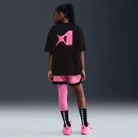 Nike A'ja Wilson Girls' A'symmetric Mid-Rise Single-Leg баскетбольні лосіни Pink