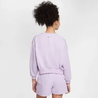 Nike Sportswear Club Girls' French Terry Crew-Neck світшот колір фіолетовий