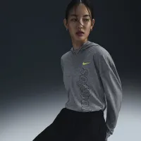 Nike женская Dri-FIT Long-Sleeve Softball Толстовка с капюшоном цвет серый