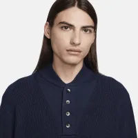 Nike Life мужские Long-Sleeve Military Henley Sweater синий