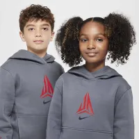 Nike Ja Big детские Pullover баскетбольные Толстовка с капюшоном цвет серый