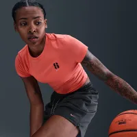 Nike Sabrina женская Short-Sleeve Cropped футболка Orange