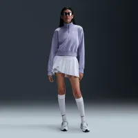 Nike Sportswear Phoenix Fleece женская 1/2-Zip Cropped свитшот цвет фиолетовый
