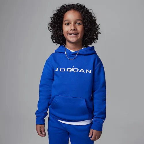 Nike Jordan Little дитячі Baseline Pullover Толстовка з капюшоном блакитний