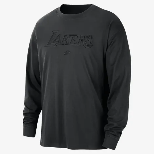 Los Angeles Lakers Courtside Premium Essential чоловічі Nike NBA Long-Sleeve футболка колір чорний