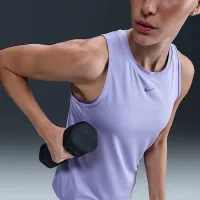 Nike One Classic жіноча Dri-FIT Tank Top колір фіолетовий