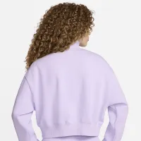 Nike Sportswear Phoenix Fleece женская 1/2-Zip Cropped свитшот цвет фиолетовый