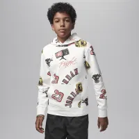 Nike Jordan MJ Essentials Big детские Printed Pullover Толстовка с капюшоном цвет белый