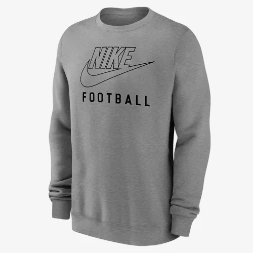 Nike Swoosh Club Fleece чоловічі Football Pullover Crew-Neck світшот колір сірий