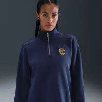 Nike Sportswear Phoenix Fleece женская оверсайз 1/4-Zip Long свитшот синий