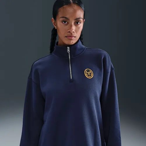Nike Sportswear Phoenix Fleece жіноча оверсайз 1/4-Zip Long світшот блакитний
