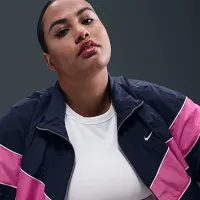 Nike Windrunner женская Loose UV Woven Full-Zip Куртка (большие размеры) синий