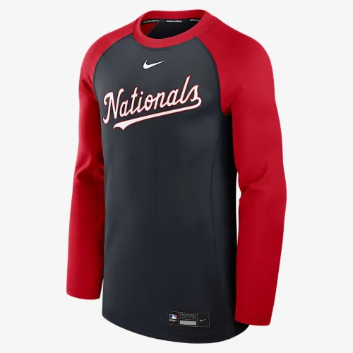 Washington Nationals Authentic Collection Game Time мужские Nike Dri-FIT MLB Pullover Crew синий