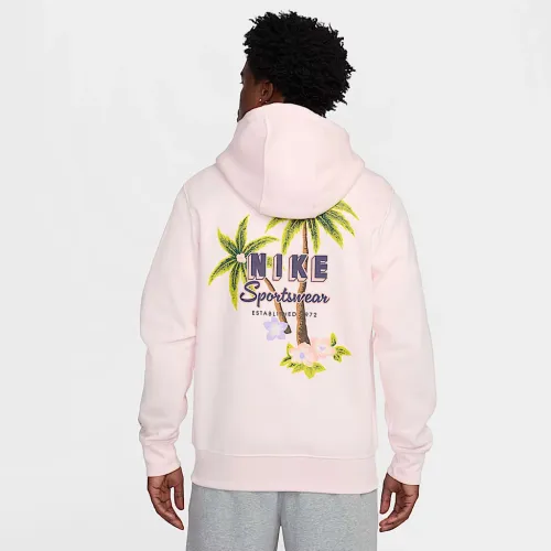 Nike Club мужские Full-Zip Fleece Толстовка с капюшоном Pink