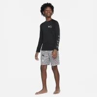 Nike Dri-FIT Big дитячі (для хлопчиків) Long-Sleeve Swim Hydroguard колір чорний