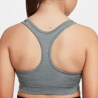 Nike Swoosh Big дитячі (Girls') Sports Bra (Extended Size) колір сірий