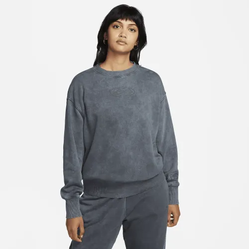 Nike Sportswear Phoenix Fleece женская оверсайз Crew-Neck свитшот цвет серый
