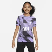Liverpool FC Academy Pro Third Big детские Nike Dri-FIT Soccer Pre-Match Top цвет фиолетовый