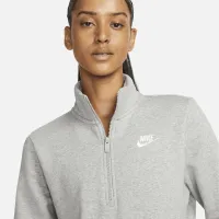 Nike Sportswear Club Fleece женская 1/2-Zip свитшот цвет серый