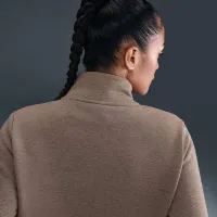 Nike Sportswear Club Fleece женская 1/2-Zip свитшот цвет коричневый