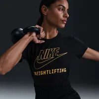 Nike Swoosh женская Weightlifting футболка цвет черный