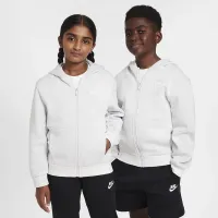 Nike Sportswear Club Fleece Big детские Full-Zip Толстовка с капюшоном цвет коричневый