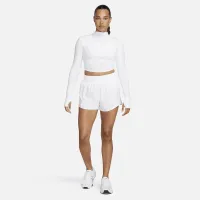 Nike Dri-FIT One Luxe женская Long-Sleeve Cropped Top цвет белый