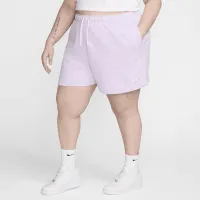 Nike Sportswear Club Fleece женская Mid-Rise шорты (большие размеры) цвет фиолетовый
