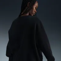 Nike Sportswear Phoenix Fleece женская оверсайз Crew-Neck свитшот цвет черный