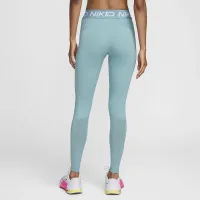 Nike Pro женская Mid-Rise Mesh-Paneled лосины синий