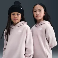 Nike Sportswear Club Fleece Big детские оверсайз Pullover Толстовка с капюшоном цвет фиолетовый