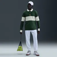 NikeCourt Heritage мужские Tennis Long-Sleeve Polo цвет зеленый