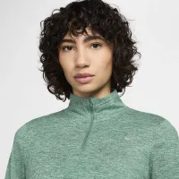 Nike Swift Element жіноча UV Protection 1/4-Zip Running Top колір зелений