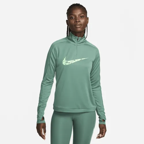 Nike Swoosh женская Dri-FIT 1/4-Zip Mid Layer цвет зеленый