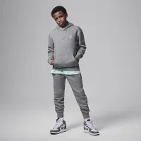 Nike Jordan MJ Brooklyn Big детские Fleece Pullover Толстовка с капюшоном цвет серый