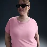 Nike Sportswear Chill Knit жіноча Cropped футболка (великі розміри) Pink