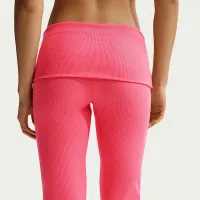Nike Sportswear Chill Knit женская Mid-Rise Tight Ribbed Pants Pink