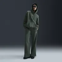 Nike Sportswear Phoenix Fleece женская оверсайз Pullover Толстовка с капюшоном цвет зеленый