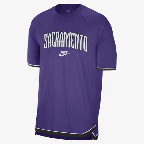 Sacramento Kings Hardwood Classics чоловічі Nike Dri-FIT NBA Short-Sleeve Pregame Top колір фіолетовий