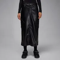 Nike Jordan Flight Chicago женская Faux Leather юбка цвет черный