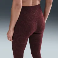 Nike Zenvy женская С высокой Талией 7/8 Printed лосины цвет красный