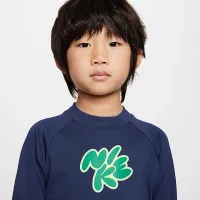 Nike Swim Hydroguard Little дитячі Long-Sleeve Top колір зелений